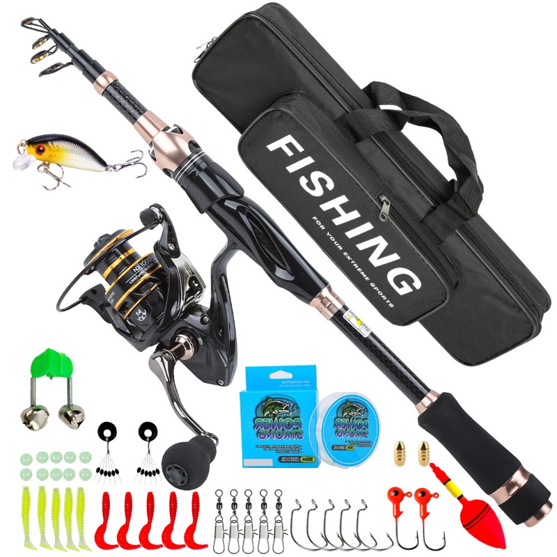 Freshwater Line - 8m Telescopic Fishing Rod Reel Combo