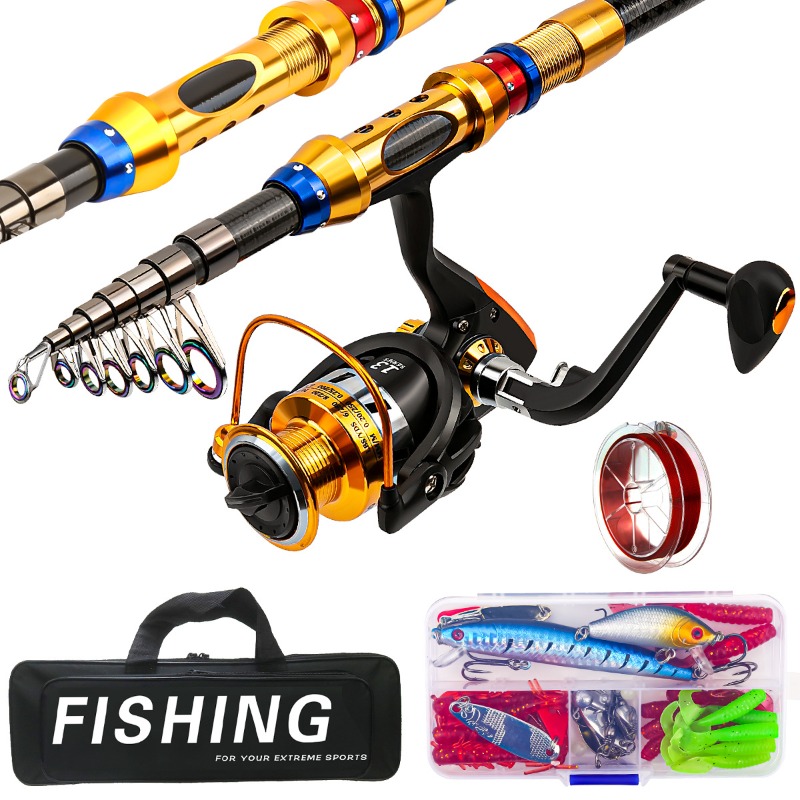 Freshwater Line - Portable Carbon Fiber Telescopic Fishing Rod